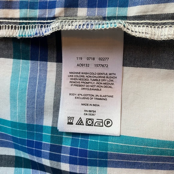 Columbia Active Fit Plaid Button-Front Short Sleeve Shirt - Picture 5 of 5